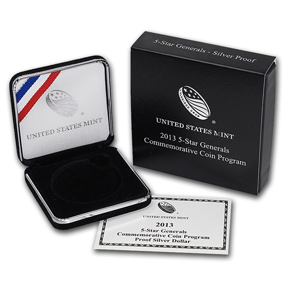 OGP Box & COA - 2013 U.S. Mint 5 Star General Silver Proof Coin OGP Box & COA - 2013 U.S. Mint 5 Star General Silver Proof Coin